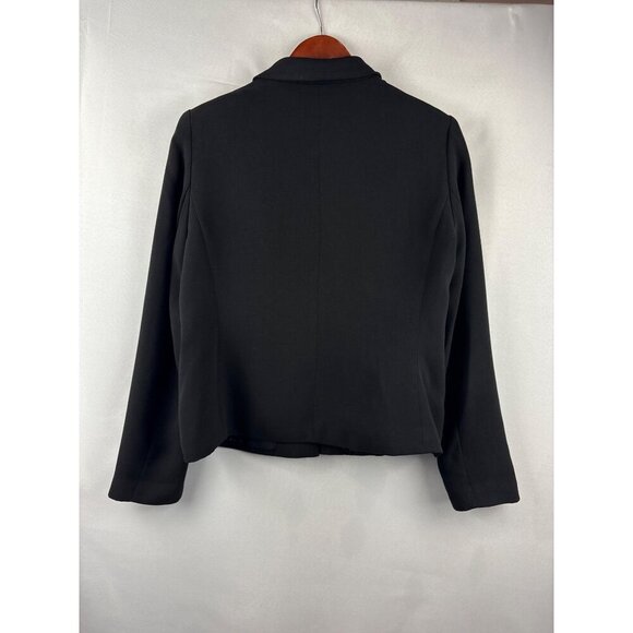 Apostrophe Petite Black Blazer Womens Size 10P 100% Polyester - Picture 4 of 4